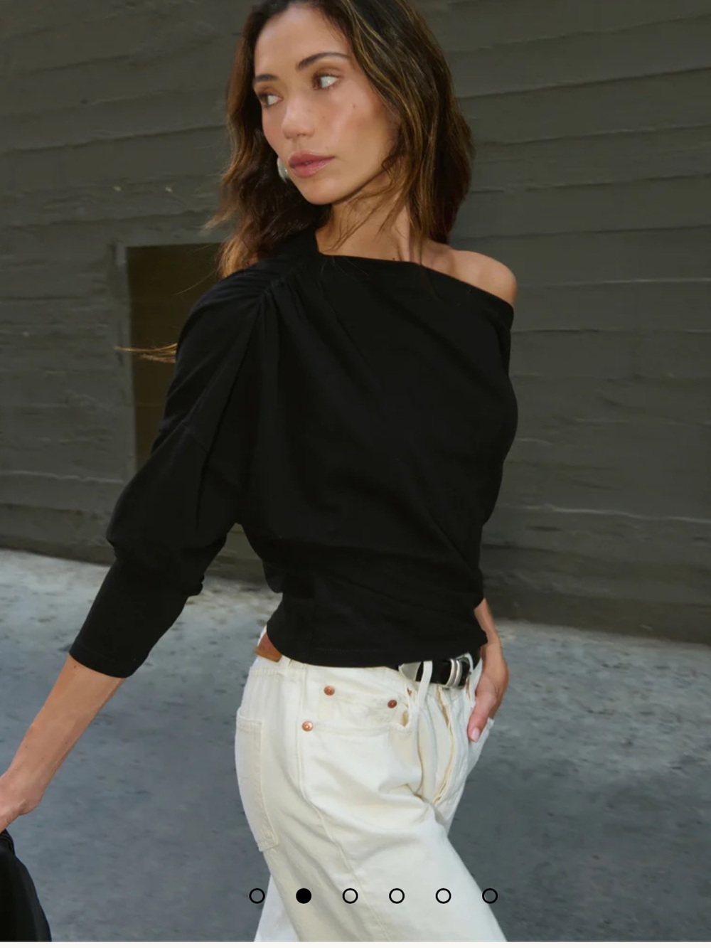 Nation Los Angeles Pietra off-shoulder top